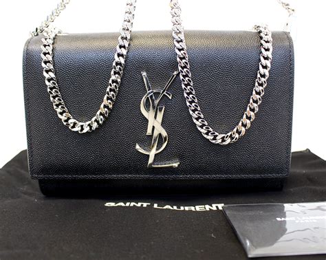 ysl black purse silver|YSL black crossbody purse.